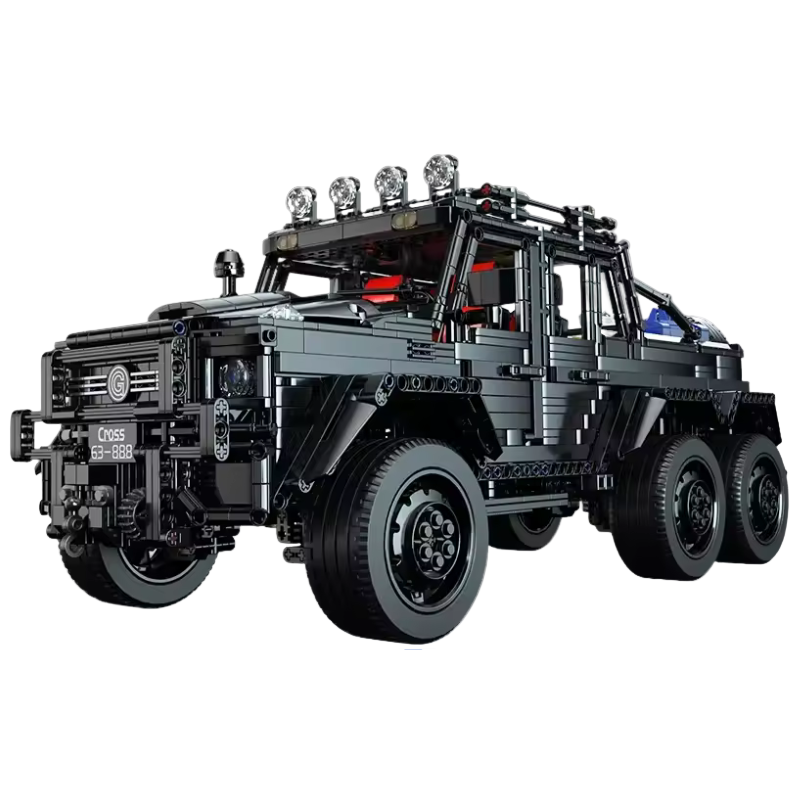 Schwarzer Pickup G63 6X6 | 3300 Teile