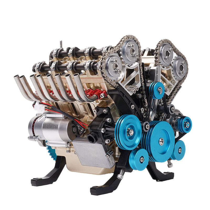V8-Motor-Metallbausatz zum Selberbauen | +500 Teile